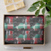 Red Green Plaid Labradoodle Hond Kerstvakantie Tissuepapier (Geschenk)