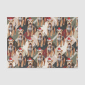 Red Green Plaid Lakeland Terrier Kerstvakantie Tissuepapier (Voorkant)