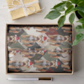 Red Green Plaid Lakeland Terrier Kerstvakantie Tissuepapier (Geschenk)