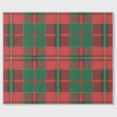 Red Green Plaid Pattern Cadeaupapier (Vlak)