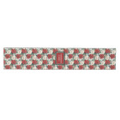 Red Green Poinsettia Runner Traditional Chic Style Medium Tafelloper (Horizontaal)
