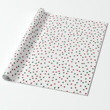 Red Green Polka Dot Pattern Kerstmis