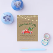 Red Green Pset Budget kerstparty uitnodiging Flyer (Enkel)