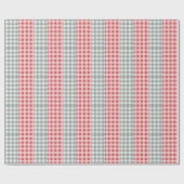 Red & Green Pset Gingham Country Farmhouse Simple Cadeaupapier (Vlak)