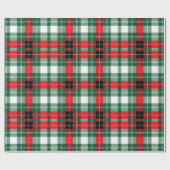 Red Green Pset Pattern Holiday Kerstmis Modern Cadeaupapier (Vlak)