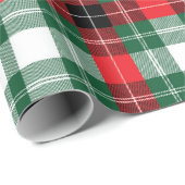 Red Green Pset Pattern Holiday Kerstmis Modern Cadeaupapier (Rol Hoek)
