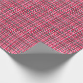 Red Green Retro Christmas Plaid Festive Classic Cadeaupapier (Hoek)