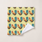 Red Green Rooster Bird Bath Towels Bad Handdoek (Wasdoekje)