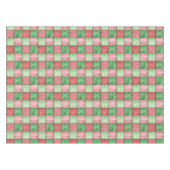 Red Green Rustic Plaid Patchwork Quilt Look Tafelkleed (Voorkant (Horizontaal))