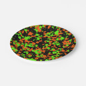 Red Green Santa Hat Splattered Paint Papieren Bordje (Gekanteld)