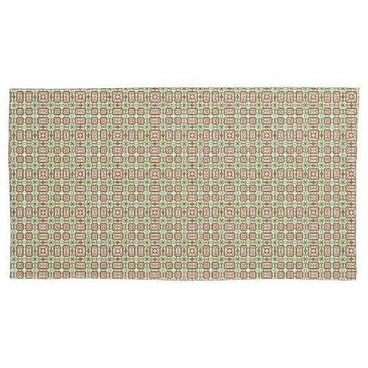 Red Green Scandi Geïnspireerd Print Pillow Hoesje Kussensloop (Voorkant-Links)