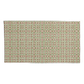 Red Green Scandi Geïnspireerd Print Pillow Hoesje Kussensloop (Achterkant-Rechts)