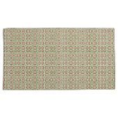 Red Green Scandi Geïnspireerd Print Pillow Hoesje Kussensloop (Voorkant-Rechts)