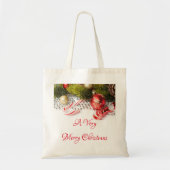 Red Green Silver en kerstdecoratie Tote Bag (Voorkant)
