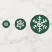 Red & Green Snowflake Confetti (Achterkanten)