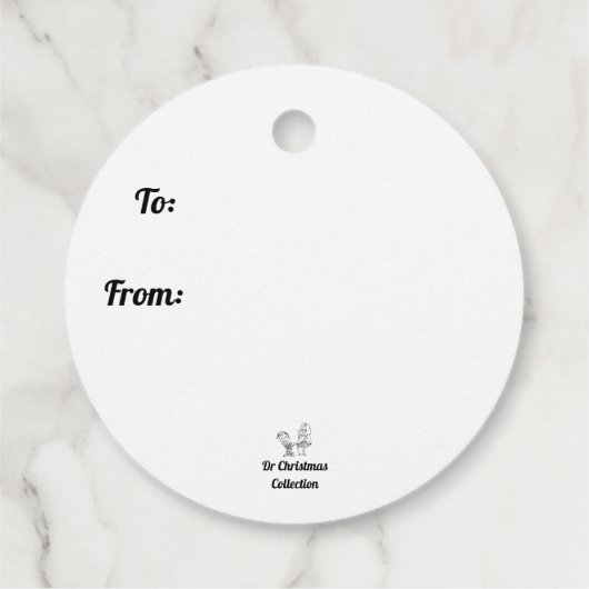 Red/Green Snowman Bedankjes Labels (Achterkant)