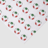 red green soccer balls pattern tissuepapier (Detail)
