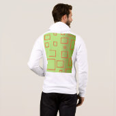 Red Green Square Men's Basic Hooded Sweatshirt (Achterkant volledig)
