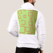 Red Green Square Men's Basic Hooded Sweatshirt (Achterkant)