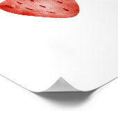 Red & Green Strawberry Summer Spring Fruit Poster (Hoek)