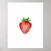 Red & Green Strawberry Summer Spring Fruit Poster (Voorkant)