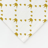 Red|Green Stripe |Gold Crown Pattern Royal Fleece Deken (Hoek)