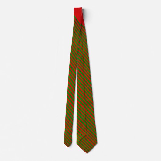 Red Green Stripe Stropdas (Achterkant)