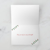 Red Green Stripes, lichtkerstfotokaart Feestdagen Kaart (Binnen)