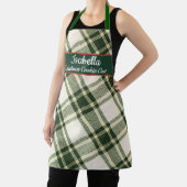 Red Green Tartan Plaid Personalized Christmas Apr Schort (Insitu)