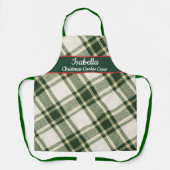Red Green Tartan Plaid Personalized Christmas  Apr Schort (Voorkant)
