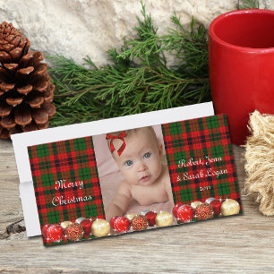  Red Green Tartan Pset met kerstKaart