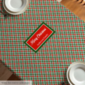 Red Green Tartan Tablecloth Chic Custom Name Style Tafelkleed