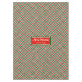 Red Green Tartan Tablecloth Chic Custom Name Style Tafelkleed (Voorkant)
