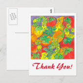 Red Green Tomatoes Waterverf Bedankt Briefkaart (Voorkant / Achterkant)