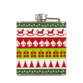 Red Green Ugly met kerstavaar Festive Clipart Heupfles (Achterkant)