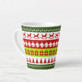 Red Green Ugly met kerstavaar Festive Clipart Latte Mok (Linkerhoek)