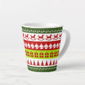 Red Green Ugly met kerstavaar Festive Clipart Latte Mok (Rechterhoek)