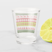 Red Green Ugly met kerstavaar Festive Clipart Shot Glas (Achterkant)