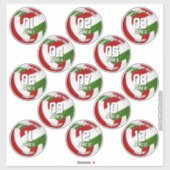 red green volleyball team stickers for 13 athletes (Vel)