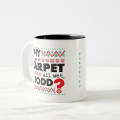 Red Green Waarom Todd? lelijke kerst Tweekleurige Koffiemok (Voorkant links)