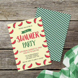 Red Green Watermelon Einde zomerfeest Kaart