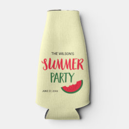 Red Green Watermelon Summer Party Bottle Cooler
