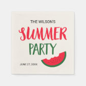 Red Green Watermelon Summer Party Servetten (Voorkant)