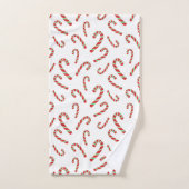 Red Green Waterverf Candy Cane Pattern 2 Bad Handdoek (Handdoek)