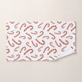 Red Green Waterverf Candy Cane Pattern 2 Bad Handdoek (Handdoek)