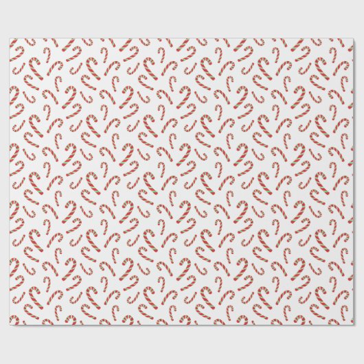 Red Green Waterverf Candy Cane Pattern 2 Cadeaupapier (Vlak)
