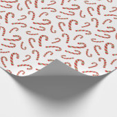 Red Green Waterverf Candy Cane Pattern 2 Cadeaupapier (Hoek)