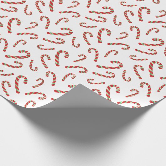 Red Green Waterverf Candy Cane Pattern 2 Cadeaupapier (Hoek)