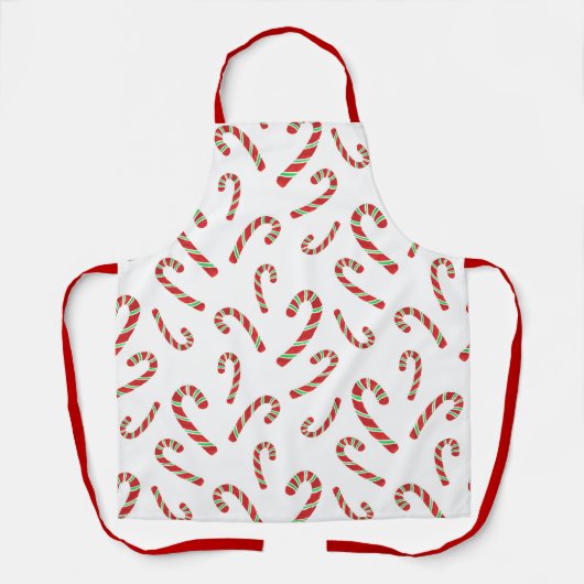 Red Green Waterverf Candy Cane Pattern 2 Schort (Voorkant)