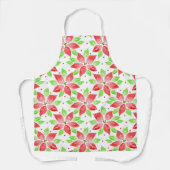 Red Green Waterverf Poinsettia Patroon Schort (Voorkant)